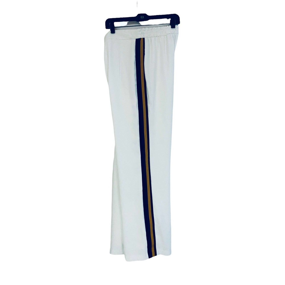 3/$15 Ashro Crepe Flat Front Sporty Side Stripe Womans Career Office Casual Pant - Picture 5 of 11